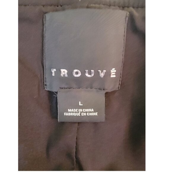 Trouvé Off-Shoulder Asymmetric Zip Jacket, Black, Womens Size Large - Picture 7 of 9